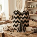 Mono Chevron Wayuu Bag - view 4