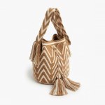 Camel Chevron Wayuu Bag
