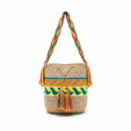 Neon Dune Wayuu Bag