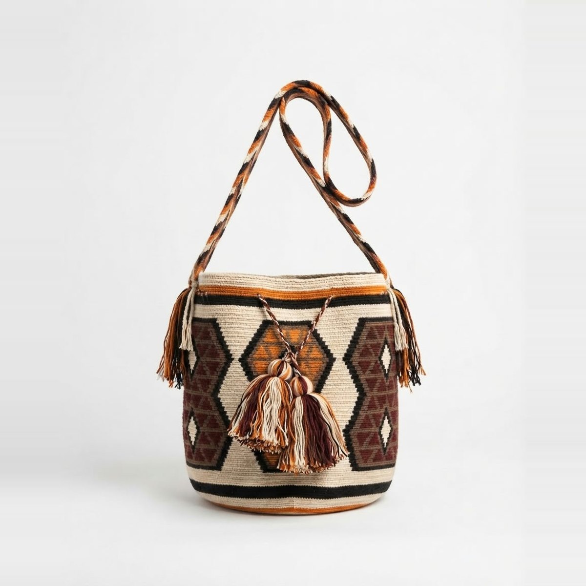 Terracotta & Cream Wayuu Bag