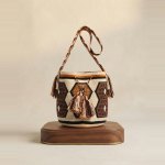 Terracotta & Cream Wayuu Bag - view 4