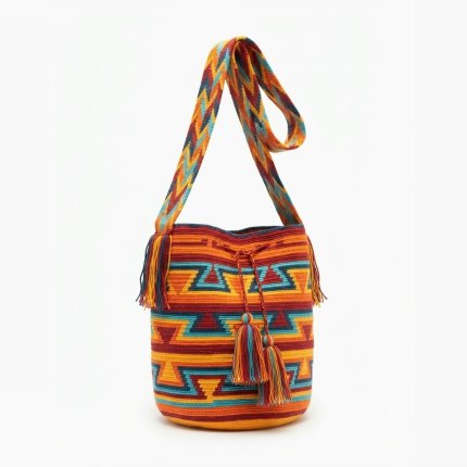 Sunset & Teal Wayuu Bag
