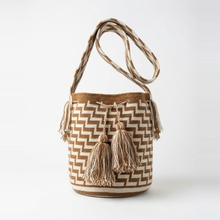 Caramel & Ivory Wayuu Bag