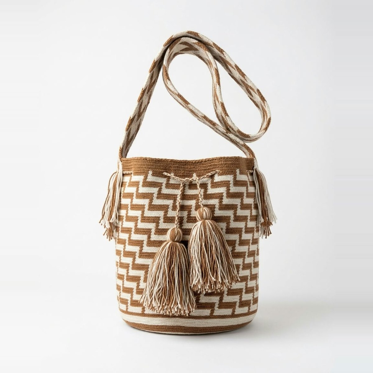 Caramel & Ivory Wayuu Bag