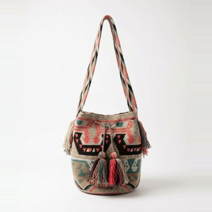 Coral & Sage Wayuu Bag